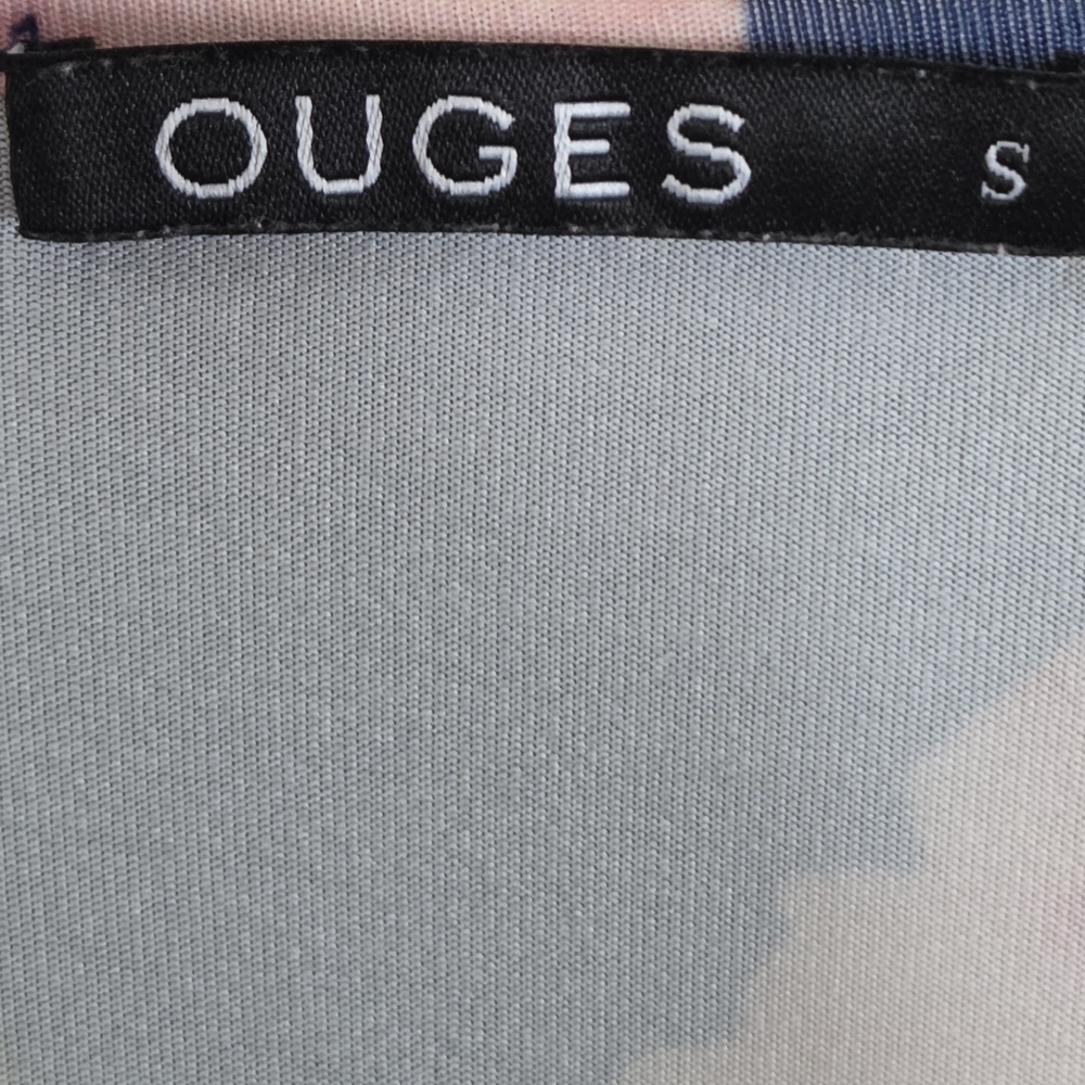 Ouges | Navy Blue Pink Floral Surplice Crossover … - image 3